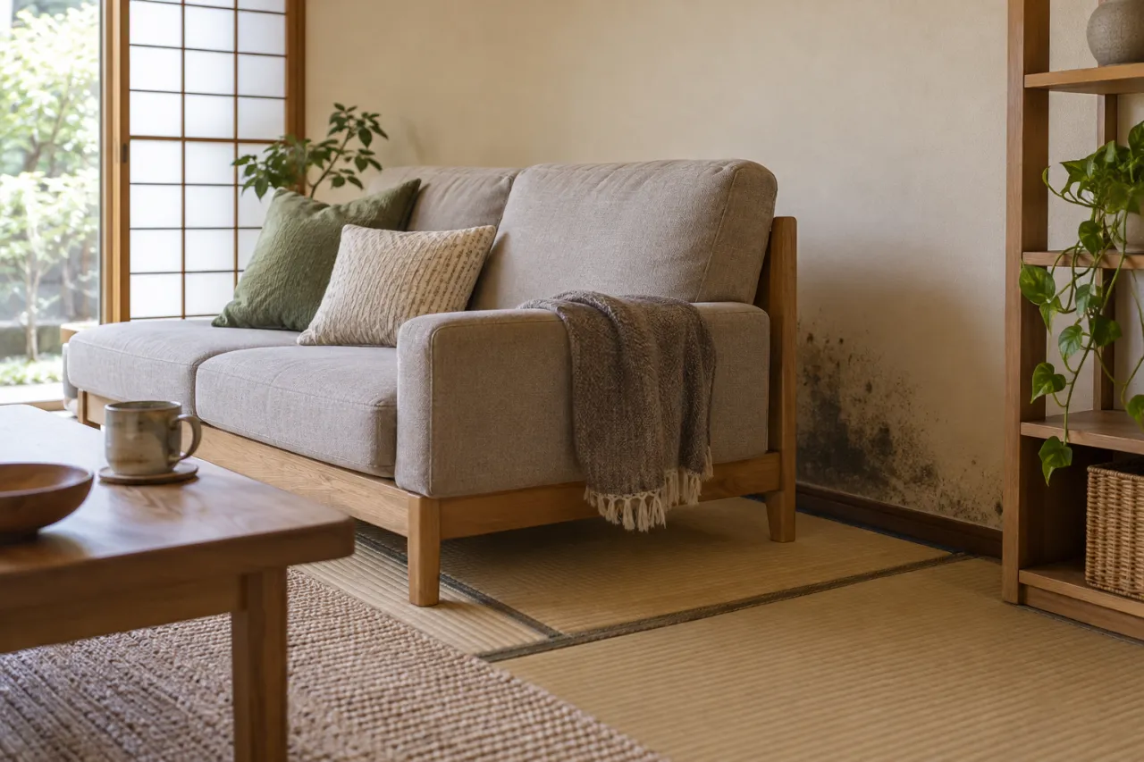 家具裏の壁にカビが出る原因と高断熱住宅の対策